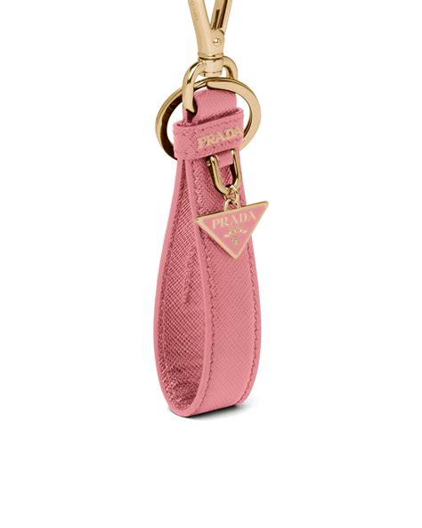 prada pink key chain|prada nylon keychains.